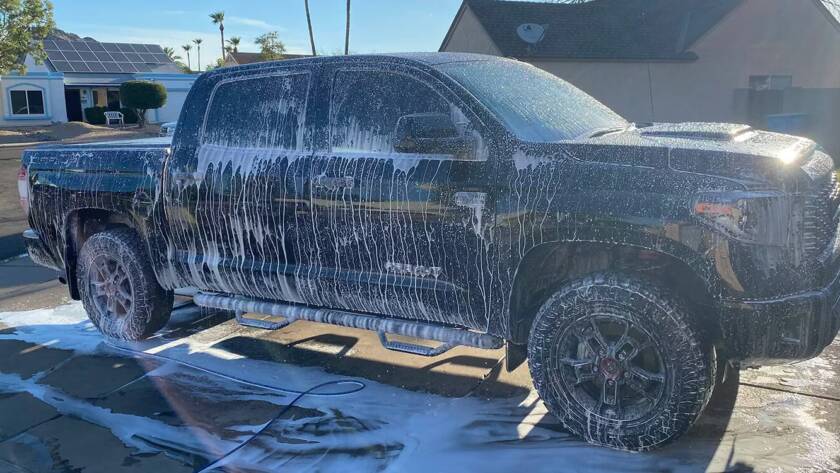 Ceramic maintenance detail on a 2021 Toyota Tundra by Wittmann Detailing in Springfield Missouri