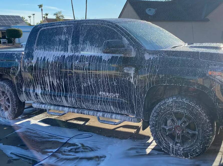 Ceramic maintenance detail on a 2021 Toyota Tundra by Wittmann Detailing in Springfield Missouri