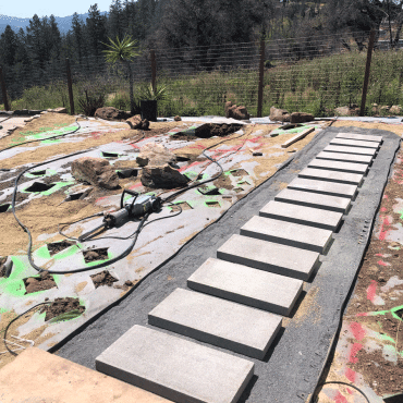 rebuilding a garden path after wildfire