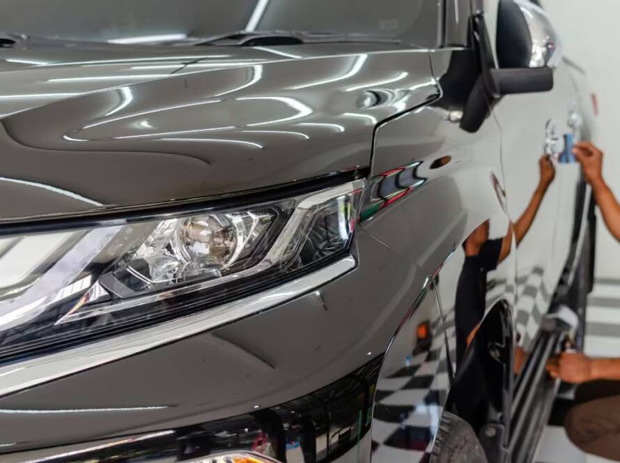 Ceramic Coating a new car to protect it and make cleaning easier by Wittmann Detailing in Springfield Missouri